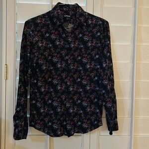 EXPRESS floral shirt, slim fit, small, 14-14.5
